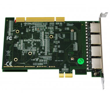 ALLO 4PRI (PCI&PCIe) with LEC (2nd Gen) 4 port E1/T1 PRI Card - 4 Port PCI & PCI Express Interfaces on the same board + Echo Cancel, Works directly with DAHDI *no patch requred*