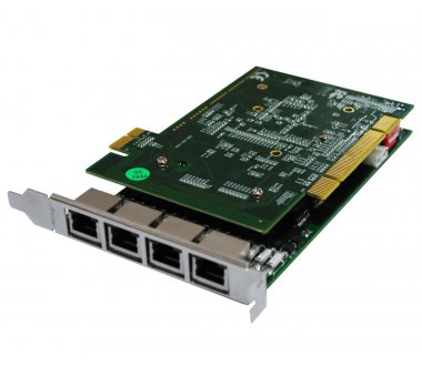 ALLO 4PRI (PCI&PCIe) with LEC (2nd Gen) 4 port E1/T1 PRI Card - 4 Port PCI & PCI Express Interfaces on the same board + Echo Cancel, Works directly with DAHDI *no patch requred*