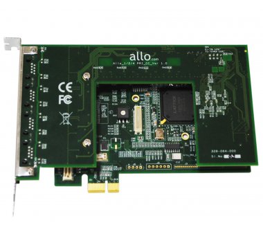 ALLO-4PRI-PCI-PCIe E1/T1 PRI 2nd gen Card - 4 Port PCI & PCI Express Interfaces on the same boardi, Works directly with DAHDI *no patch requred* (2nd Gen)