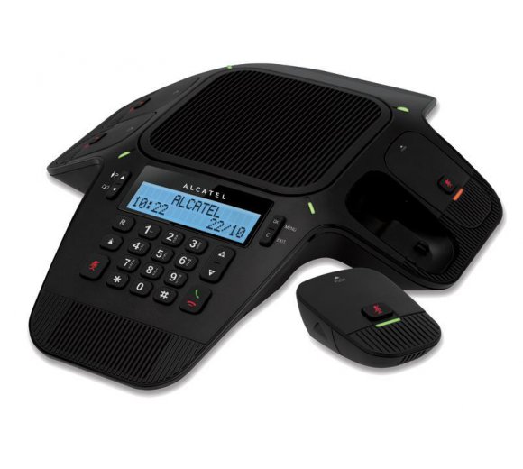 Alcatel Conference 1800 CE, Analog conference telephone with 4 detachable DECT microphones and LCD Display (up to 15 participants)
