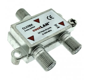 coaxLAN CLV2BKS 2-fold Switch 4dB 2-1000MHz DC in both...
