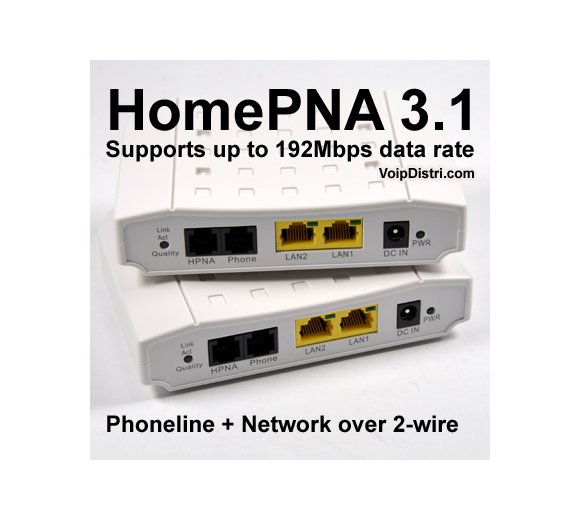 HomePNA 2er Set, Netzwerk über 2 Draht Telefonkabel Home PNA