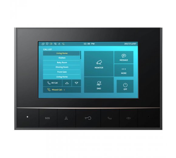 Akuvox IT80 Touch Screen Intercom Monitor, black (7" Touchscreen)
