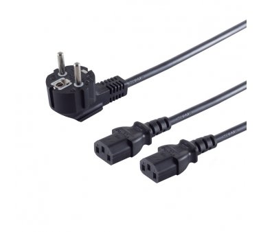 Y C13 Power cable, CEE 7/7 power cable, angled plug with...