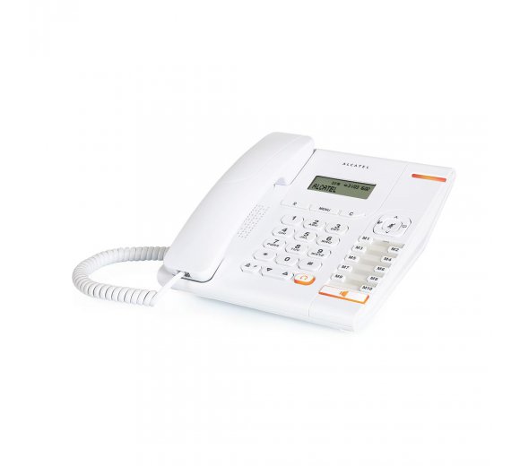 ALCATEL Temporis 580 weiß, Analog Festnetztelefon ideal als Hoteltelefon, Zimmertelefon oder Haustelefon