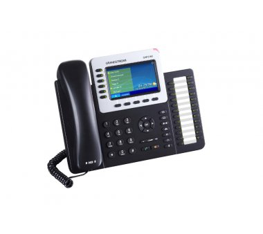 Grandstream GXP2160 Enterprise IP Telephone, HD audio voice, PoE, Dual Gigabit Ports, Color LCD Display, USB and Bluetooth V2.1 also to electronic hook switch on the Headset (EHS) for Plantronics Headset