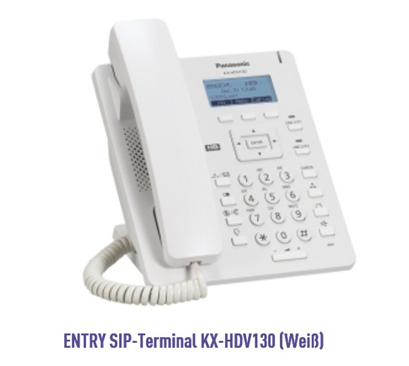 Panasonic KX-HDV130NE SIP Telefon, weiss