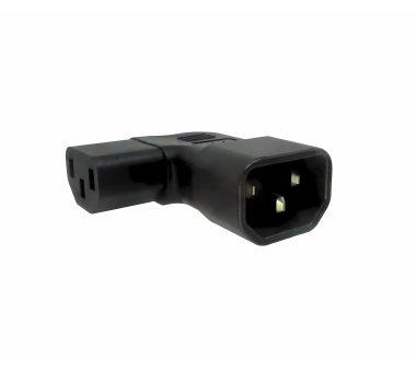 Stromadapter C13 abgewinkelt auf C14 Adapter (YL-3212L-1)
