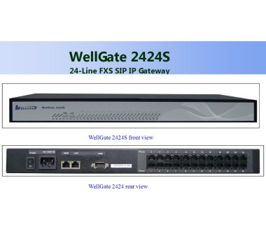 Welltech WellGate 2424s - 24 Port FXS Analog VoIP Gateway...