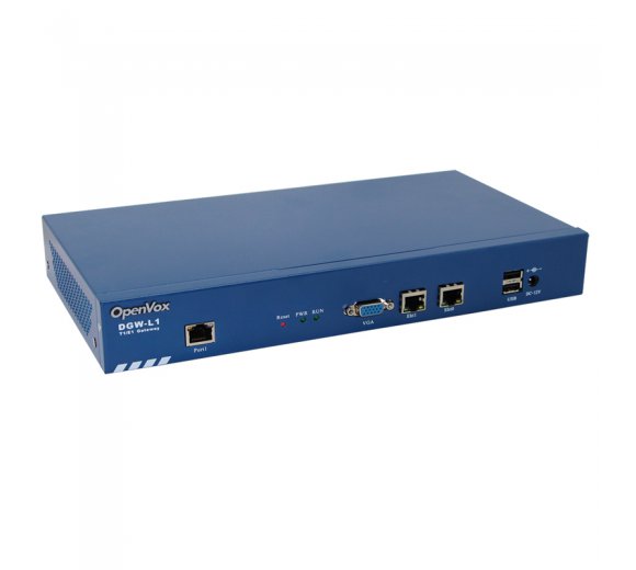 OpenVox DGW-L1 T1/E1 Gateway, Gigabit Ethernet, Signalling: PRI/R2/SS7; Support new R2 variant