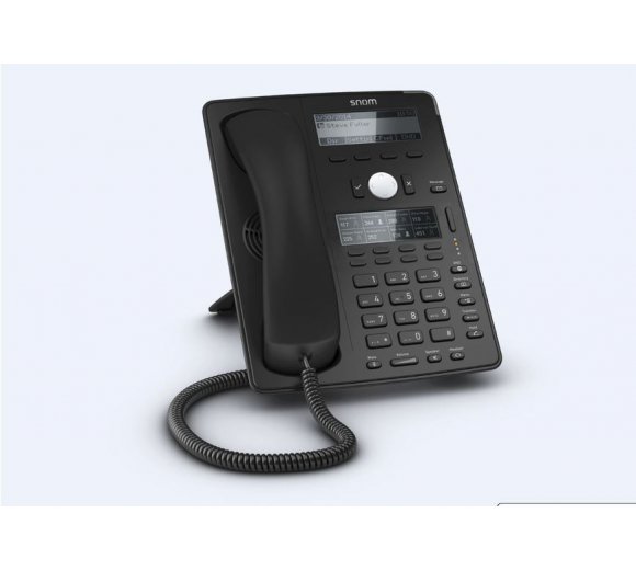 snom D745 Desk Phone, Dual Stack IPv4/IPv6, self-lsabeling LED keys