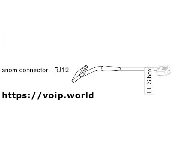 SNOM EHS 7XX Connector RJ12 (PN 0003383), cable Jabra / Plantronics DECT headsets