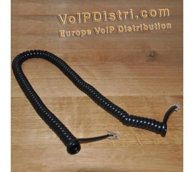 4m Handset coil cord for desktop phones in black for...