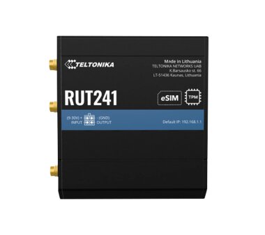 Teltonika RUT241 eSIM industrial cellular router with LTE...