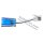 Twist-Stop (RJ10); stops twisting of phone cord - long cable version for Alcatel, Grandstream, Snom, Yealink, blue