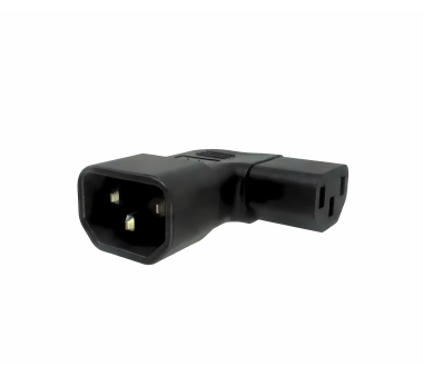Stromadapter C13 abgewinkelt auf C14 Adapter (YL-3212L)