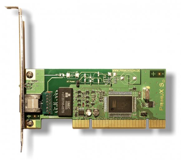 Gerdes PrimuX S0 (2109) 1x ISDN (TE mode) PCI card for low-profile and standard bracket (Windows/Linux)
