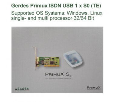 Gerdes PrimuX USB (2110), externer ISDN-Adapter, Tobit Software Faxserver kompatibel