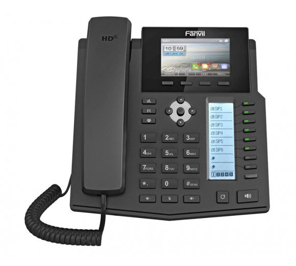 Fanvil X5S Farbdisplay Gigabit IP Telefon mit selbstbeschriftende Funktionstasten