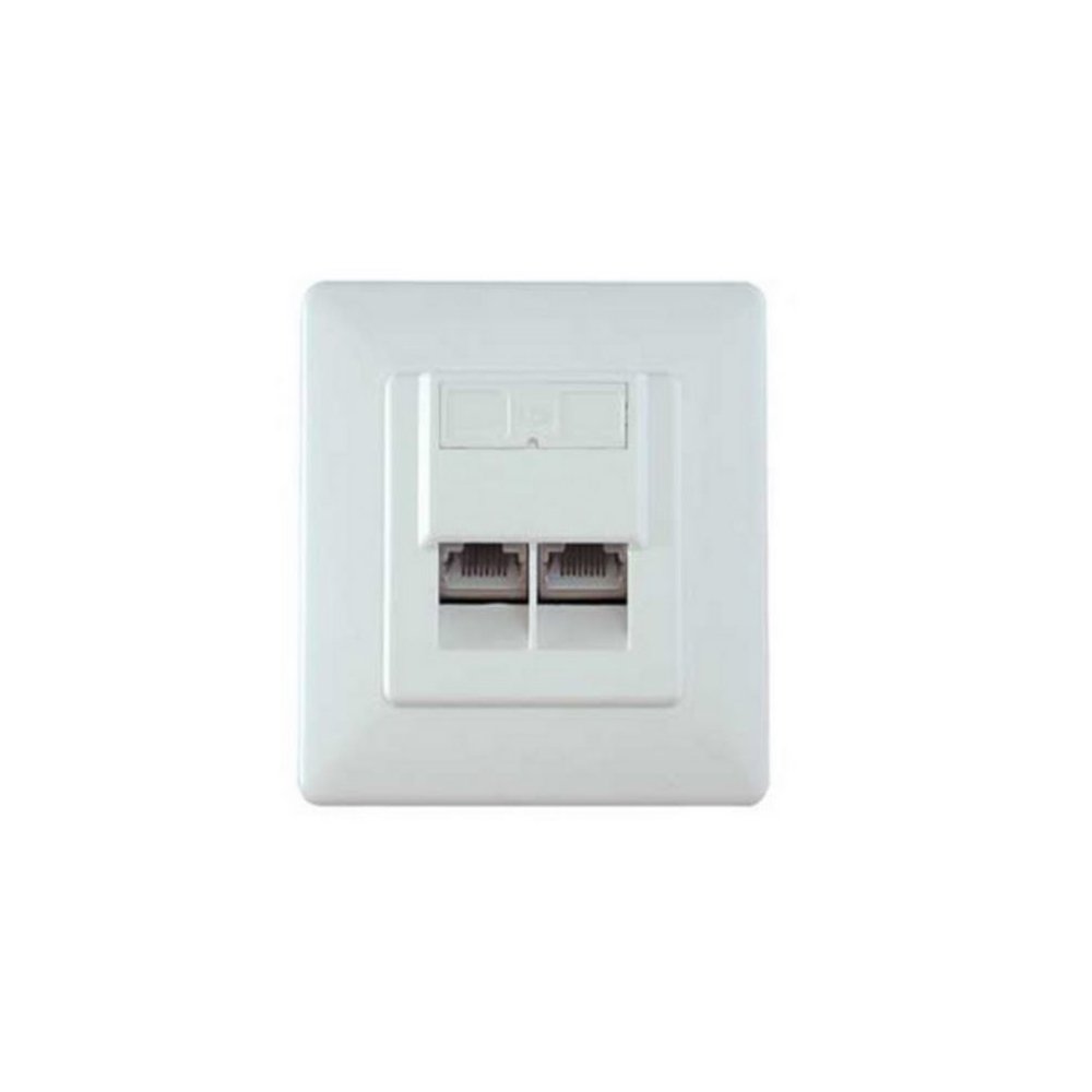 Network socket, flush-mounted CAT.5e 2x RJ45, 5,11