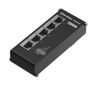 Teltonika TSF010 flacher Industrie Ethernet Switch (113 x 28 x 50 mm)