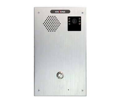 ESCENE IV750-01 Video SIP Intercom (one button), front plate brushed aluminium (On-Wall mounting)