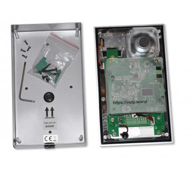ESCENE IV750-01 Video-SIP-Sprechstelle (1 Taster), Frontplatte Aluminium gebürstet, Aufputzmontage