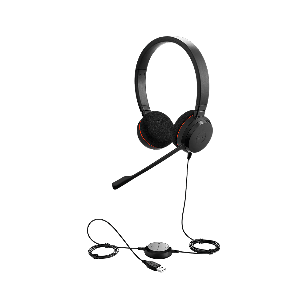 Jabra Evolve 20 UC Duo USB Overhead Headset