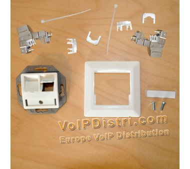10x Gigabit Network Box flush mount 2-fold, Keystone Set...