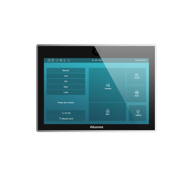 Akuvox IT83CR Smart Android Indoor Monitor (Touchscreen, Audio and Video, 2 Cameras), PoE, Android-based, Alexa Integration