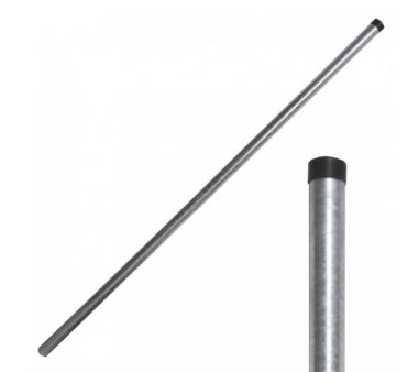Stahl-Mast 2,0m mit Kappe, Rohr 48x2mm (Mastversand nur...
