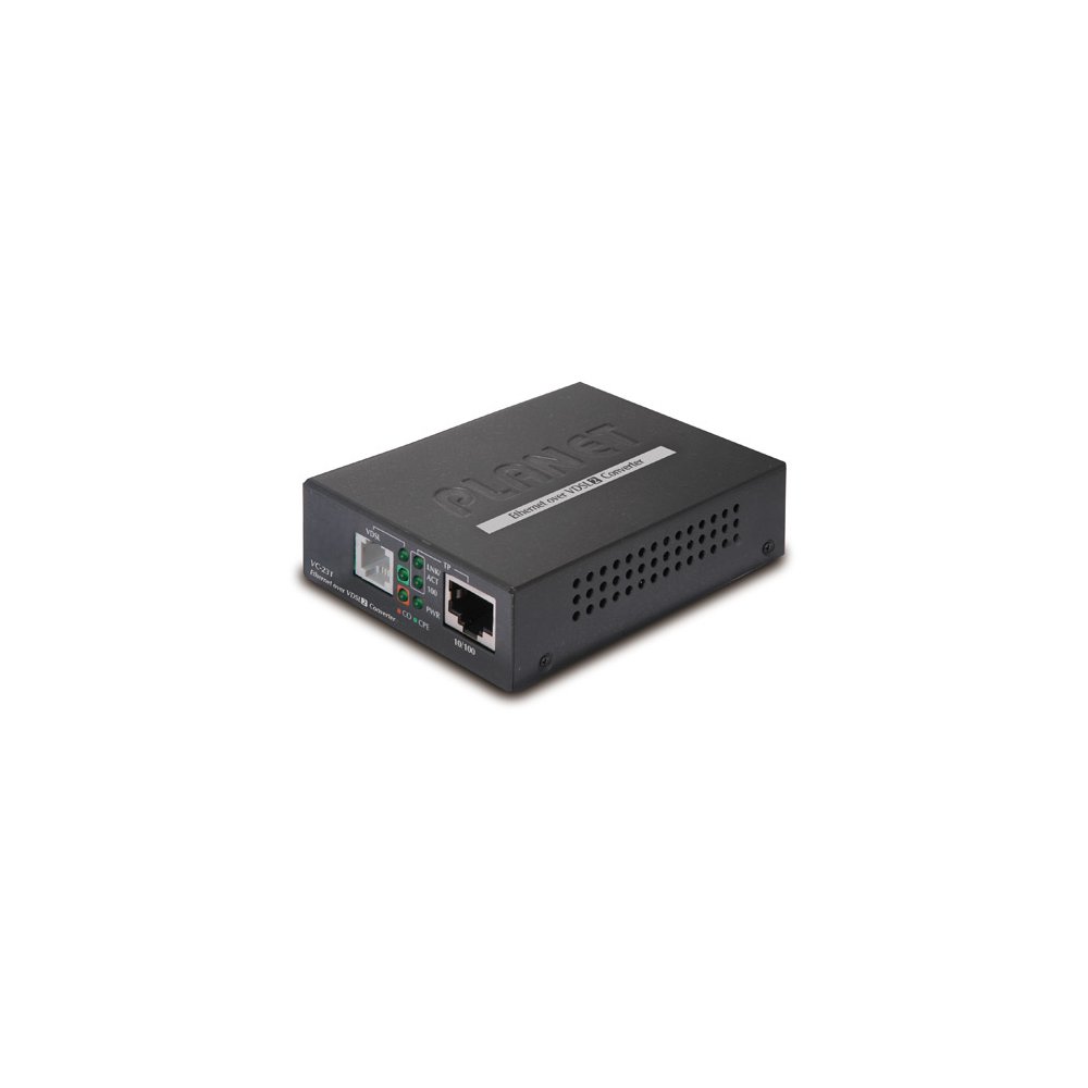 Planet VC-231 100 Mbps Ethernet over VDSL2 Converter - 30a profile, 90,08