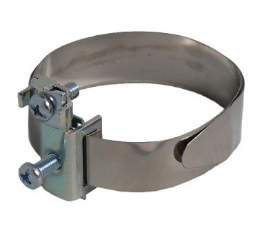 Grounding strap clamp made of stainless steel for masts...