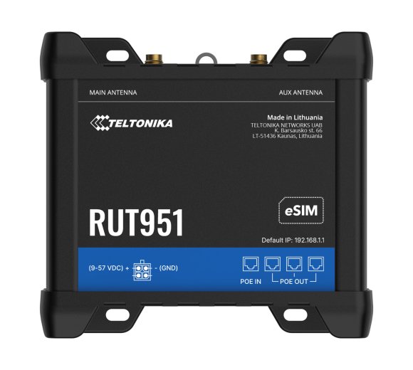 Teltonika RUT951 PoE+ industrial cellular router (without power supply)