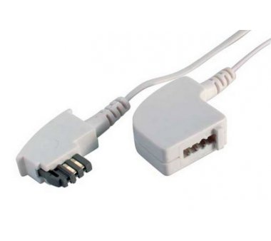 FAX cable (white) TAE N-plug TAE N-clutch 15m extension...