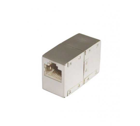 Gigabit CAT.6 Patchkabelkupplung 2x RJ45 Buchse (Netzwerkkabel-Verbinder) vollmetall geschirmt (10/100/1000 Mbit)