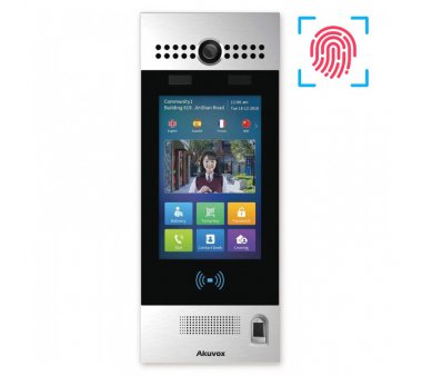 Akuvox R29CT IP video door phone, touch display, dual camera, Facial Recognition, Finger Print, RFID card reader, pin code & Bluetooth (Flushmount)