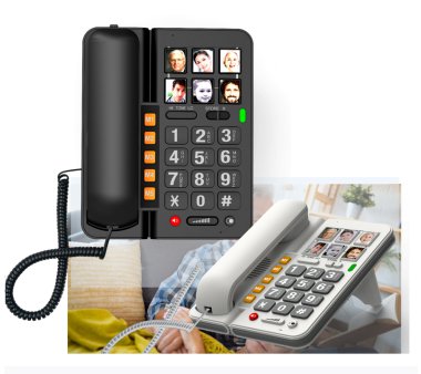 Vogtec PSTN D370PT Senioren Analog-Telefon (HAC)