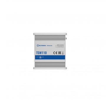 Teltonika TSW110 unmanaged Industrie Gigabit Switch mit passiv PoE Switch (-40 °C bis +75 °C), Non-Standard PoE