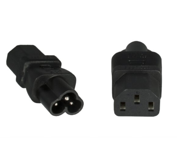 Stromadapter Netzadapter IEC60320-C13 Buchse auf C6 Mickey Maus