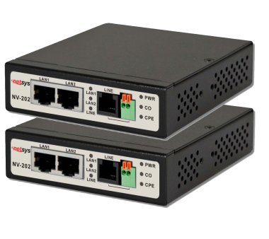 NetSys NV-202G-Kit 2x Giga LAN Over VDSL2 Extender with...
