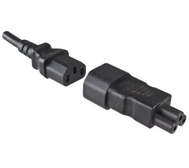 Power adaptor C14 male to C5 Mickey Mouse plug