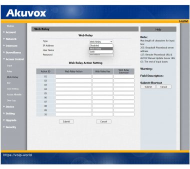 Akuvox E12S Kompakte SIP Video Türsprechanlage (H.265 Video Codec, ONVIF, Wiegand), Aufputzmontage