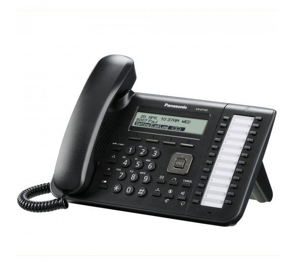 Panasonic SIP KX-UT133 Office Desk Phone black, Multilingual phone menu, VoIP