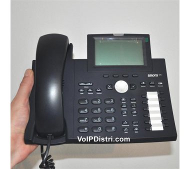 Snom 370 VoIP phone, PoE, Original Snom SIP Firmware *NEU OVP ohne Kartoneinlage, 12 Lines, OpenVPN, XML