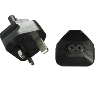 Travel Power Adapter, Mains Converter - C7 to England UK