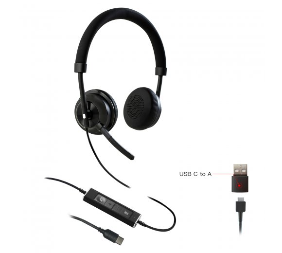 VT 8200 UC USB-C + Type-A Adapter Stereo Headset (Plug and play)