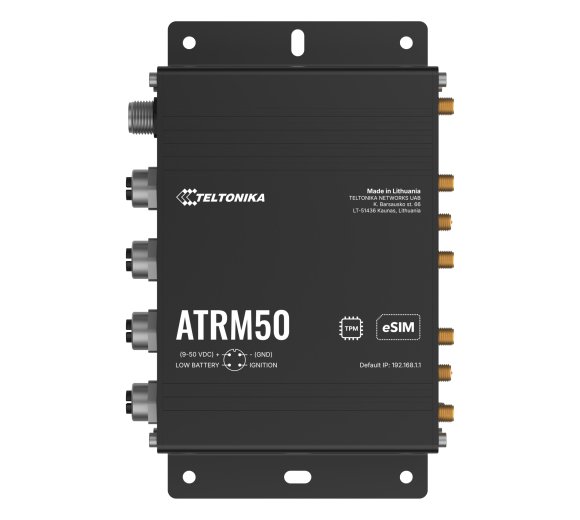 Teltonika ATRM50 rugged 5G router with M12 X-coded Gigabit Ethernet Connector (DUAL SIM & eSIM)