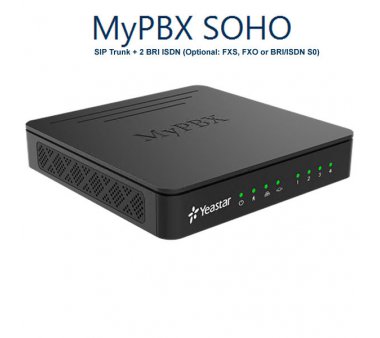 Yeastar MyPBX SOHO VoIP PBX + 2 BRI ISDN > Yealink, Gigaset, Snom etc.