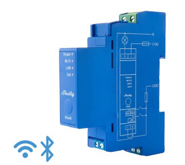 Shelly Pro 1 on DIN rail with relay (WiFi, LAN, Bluetooth)